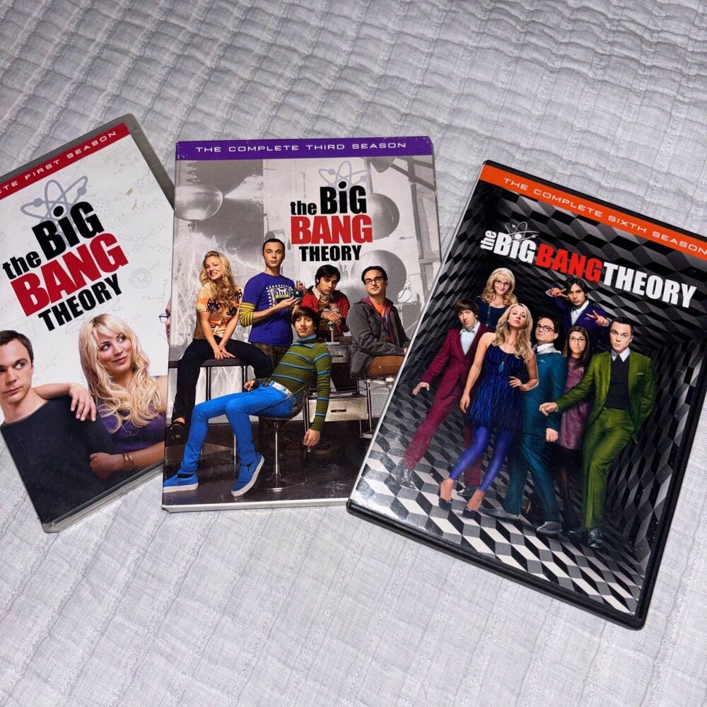 Lot of 3 Big Bang Theory DVD'S Complete Series 1,3 and 6